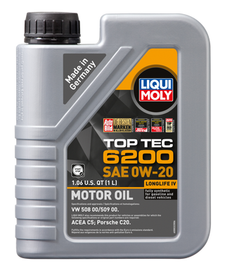 LIQUI MOLY 1L Top Tec 6200 Motor Oil SAE 0W20