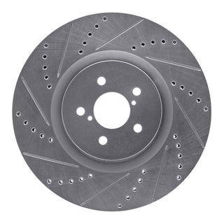 R1 Concepts Drilled & Slotted Silver Brake Rotor (FRONT LEFT): BRZ/FR-S/86 (631-13014L)