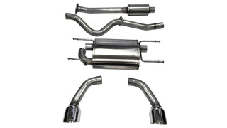 Corsa "Polished" Sport Cat-Back Exhaust: Scion FR-S 2013-2016; Toyota 86 2017-2023; Subaru BRZ 2013-2023
