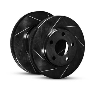 R1 06-19 Scion IQ Front Left Slotted Black Brake Rotor