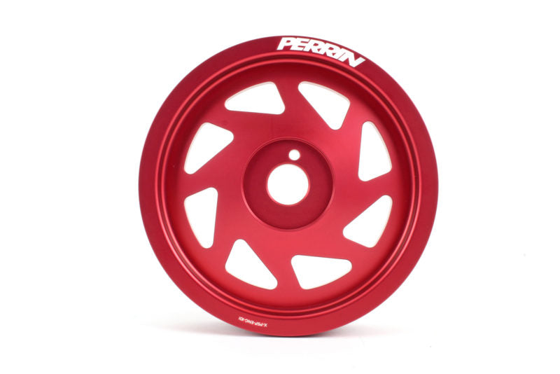 Perrin Lightweight Crank Pulley (Red): Scion FRS (13-16) / Subaru BRZ (13-20) / Toyota 86 (17-20)