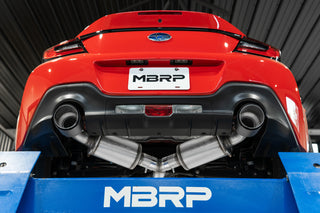 MBRP Cat Back Exhaust System (Street Profile, Carbon Fiber Tips): Scion FRS (13-16) / Subaru BRZ (13-24) / Toyota 86 (17-20) / GR86 (22-24) 2.0L / 2.4L