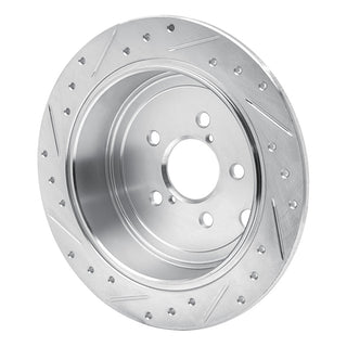 R1 Concepts Silver Drilled & Slotted Brake Rotor (REAR RIGHT): BRZ/FR-S/86