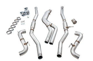 AWE Resonated Track Edition Cat-Back Exhaust (Polished Tips): Toyota GR Supra 3.0L Turbo 2020 - 2024