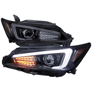 Spec D Projector Headlights w/ LED DRL Light Bar (Smoke): Scion tC 2011 - 2013 (tC2)