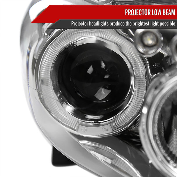 Spec D Projector Halo Headlights (Chrome): Scion xB 2008 - 2010 (xB2)