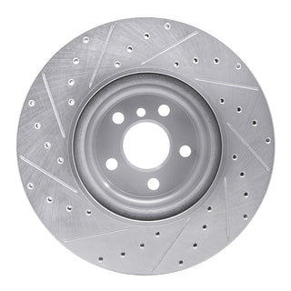 R1 Concepts Drilled & Slotted Silver Brake Rotor (REAR RIGHT): Toyota GR Supra (20-26)