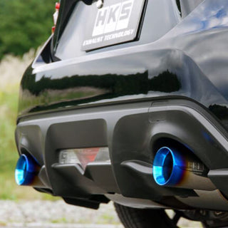 HKS Legamax Sports Exhaust: Scion FR-S (13-20), Subaru BRZ (13-20) & Toyota 86 (13-20) w/ Burnt Tips