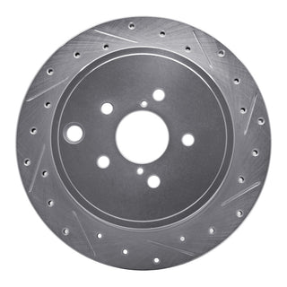 R1 Concepts Drilled & Slotted Silver Brake Rotor (REAR RIGHT): BRZ/FR-S/86/GR86