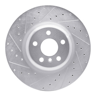 R1 Concepts Drilled & Slotted Silver Brake Rotor (REAR LEFT): Toyota GR Supra (20-26)