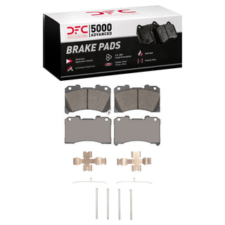 DFC 5000 Advanced Low Metallic Brake Pads and Hardware Kit (FRONT): Toyota GR Corolla (23-26)