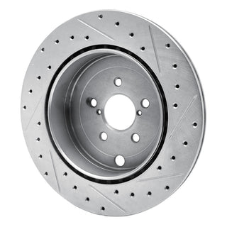 R1 Concepts Drilled & Slotted Silver Brake Rotor (REAR LEFT): BRZ/FR-S/86 (631-13040L)
