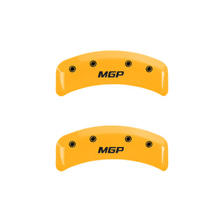 MGP Front set 2 Caliper Covers Engraved Front MGP Black finish silver ch