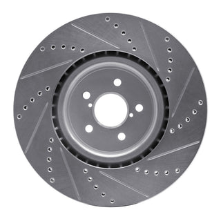 R1 Concepts Drilled & Slotted Silver Brake Rotor (FRONT LEFT): BRZ/FR-S/86 (631-13014L)