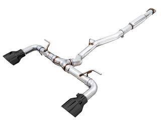 AWE Track Edition Cat-Back Exhaust (Black Tips): Toyota GR86 & Subaru BRZ 2.4L 2022 - 2024