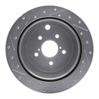 R1 Concepts Drilled & Slotted Silver Brake Rotor (REAR RIGHT): BRZ/FR-S/86/GR86