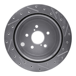 R1 Concepts Drilled & Slotted Silver Brake Rotor (REAR LEFT): GR86/BRZ/86/FR-S