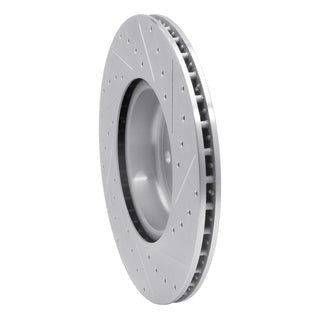 R1 Concepts Drilled & Slotted Silver Brake Rotor (REAR LEFT): Toyota GR Supra (20-26)