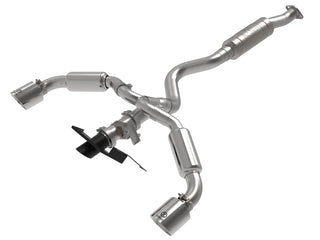 AFE Gemini XV Cat-Back Exhaust System (Polished Tips w/Cut-Out): Toyota GR Corolla 1.6L Turbo 2023 - 2024