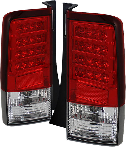 Spyder Red / Clear LED Tail Lights (Version 2): Scion xB 2004 - 2006