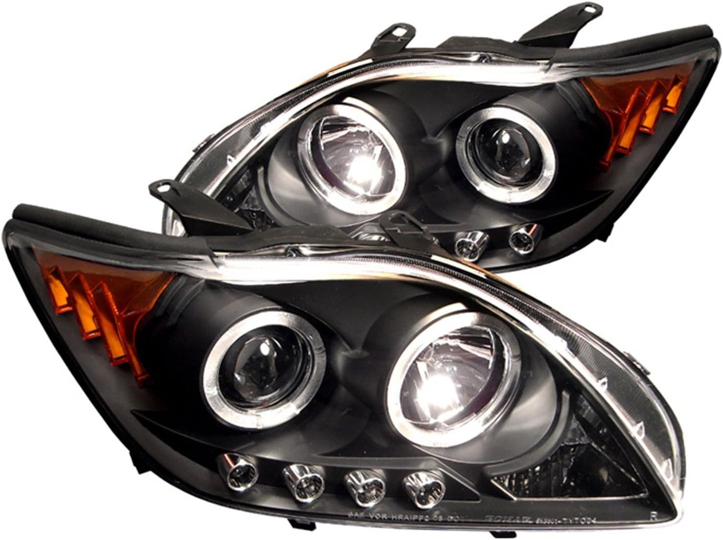 Spyder Dual Halo Projector Headlights (Black): Scion tC 2005 - 2010