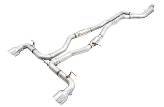 AWE Resonated Track Edition Cat-Back Exhaust (Polished Tips): Toyota GR Supra 3.0L Turbo 2020 - 2024
