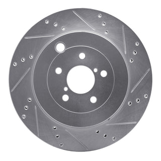 R1 Concepts Drilled & Slotted Silver Brake Rotor (REAR RIGHT): BRZ/FR-S/86