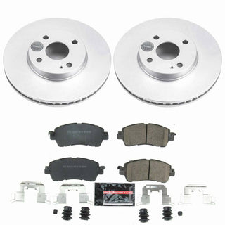 PowerStop Front Z23 Coated Brake Kit: 2016 Scion iA