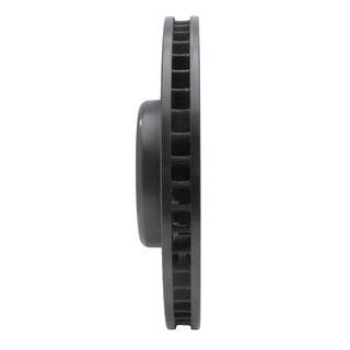 R1 Concepts Black Drilled & Slotted Brake Rotor (RIGHT FRONT): Toyota GR Supra (20-26)
