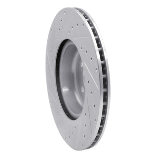 R1 Concepts Drilled & Slotted Silver Brake Rotor (REAR RIGHT): Toyota GR Supra (20-26)