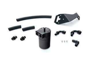 HPS Performance Aluminum Oil Catch Can Kit 2013-2020 Subaru BRZ 2.0L FA20D, Black, 860-030WB