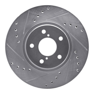 R1 Concepts Drilled & Slotted Silver Brake Rotor (FRONT LEFT): BRZ/FR-S/86 (631-13009L)