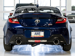AWE Touring Edition Cat-Back Exhaust (Polished Tips): Toyota GR86 & Subaru BRZ 2.4L 2022 - 2024