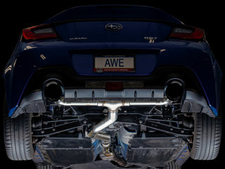 AWE Track Edition Cat-Back Exhaust (Black Tips): Toyota GR86 & Subaru BRZ 2.4L 2022 - 2024