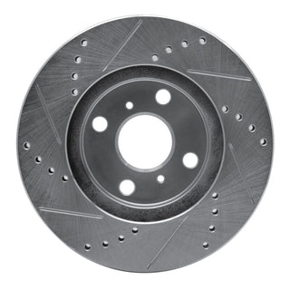 R1 04-06 Scion XA Front Right Drilled & Slotted Silver Brake Rotor