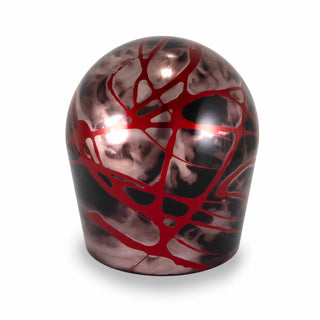 Billetworkz Short Teardrop Shift Knob Black Smoke Red Splash for Scion tC 5-Speed