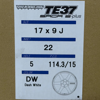 Volk Racing TE37 SAGA S-PLUS / Dash White | 17x9 | 5x114.3 | +22mm Offset