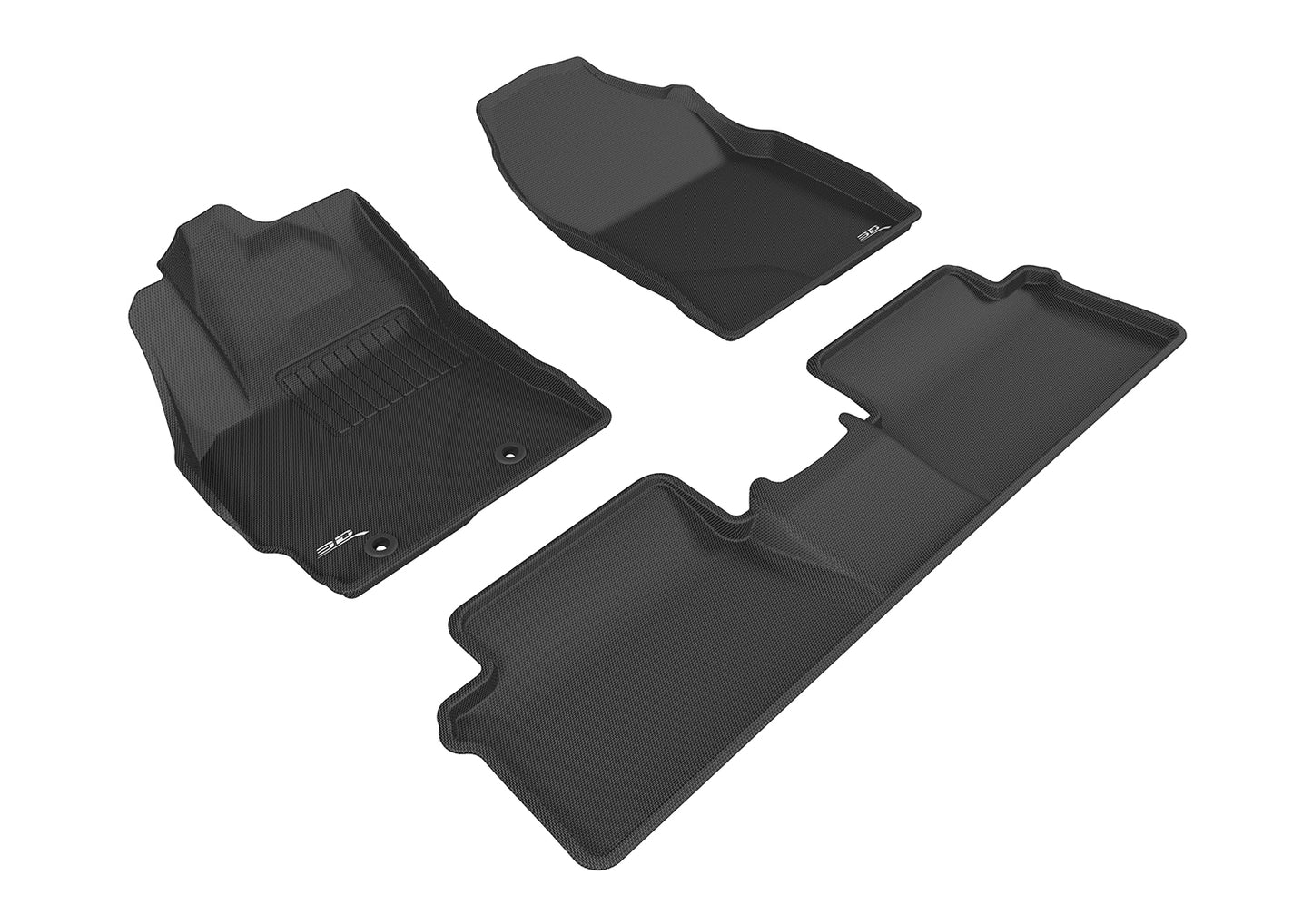 3D MAXpider Kagu Floormats Set (Black, Both Rows): Scion iM / Toyota Corolla iM 2016