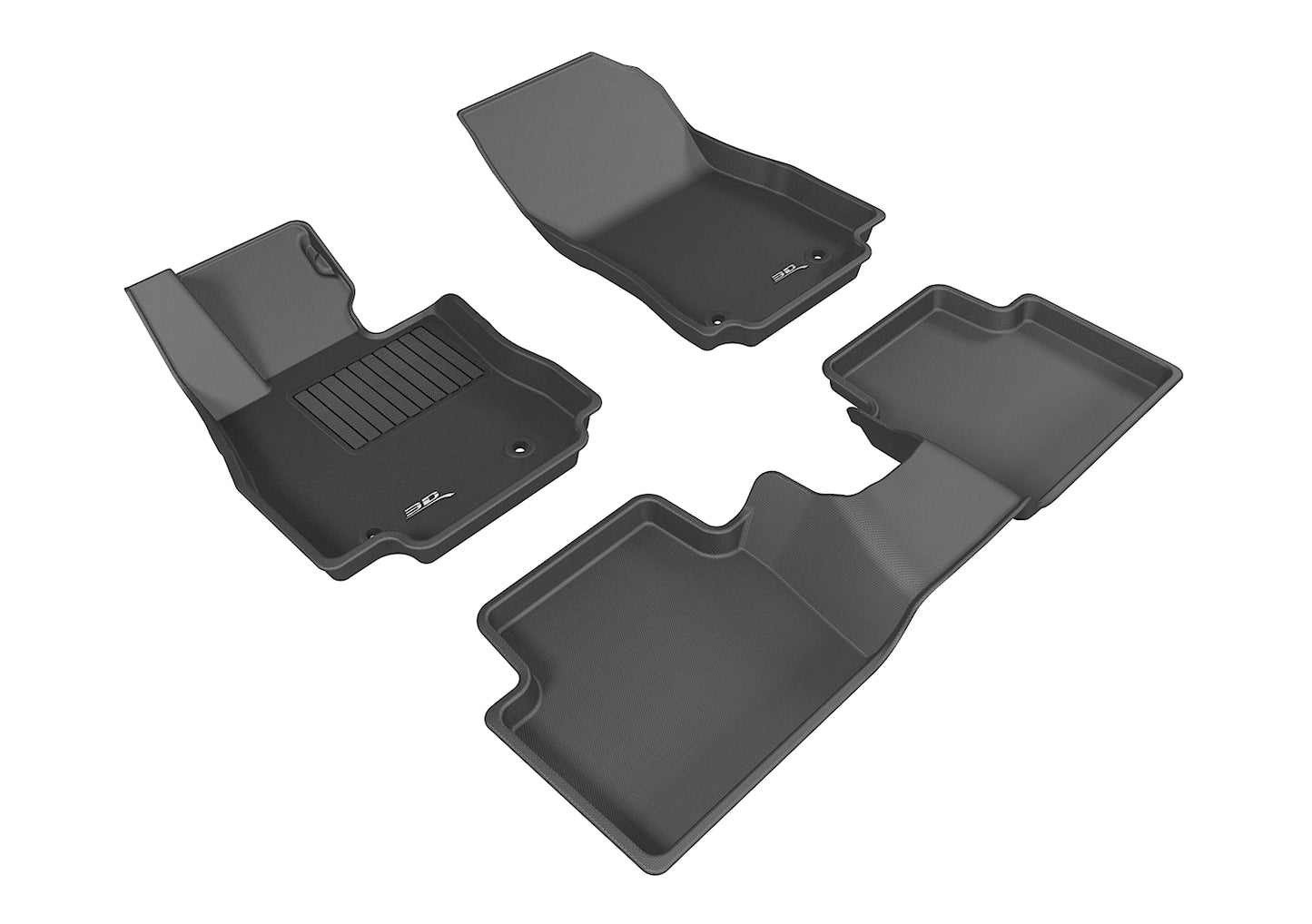 3D MAXpider Kagu Floormats Set (Black, Both Rows): 2016 Scion iA