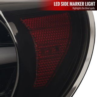 Spec D Lambo Style Sequential LED Tail Lights (Glossy Black /Smoke Lens): Scion FRS & Subaru BRZ 2013 - 2016