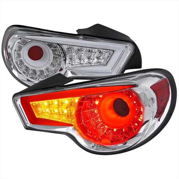 Spec D LED Tail Lights (Chrome): Scion FR-S 2013 - 2016; Subaru BRZ 2013-2015