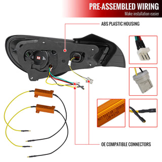 Spec D Lambo Style Sequential LED Tail Lights (Glossy Black /Smoke Lens): Scion FRS & Subaru BRZ 2013 - 2016