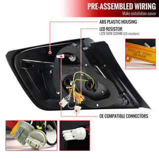 Spec D LED Tail Lights (Black): Scion tC 2005 - 2010