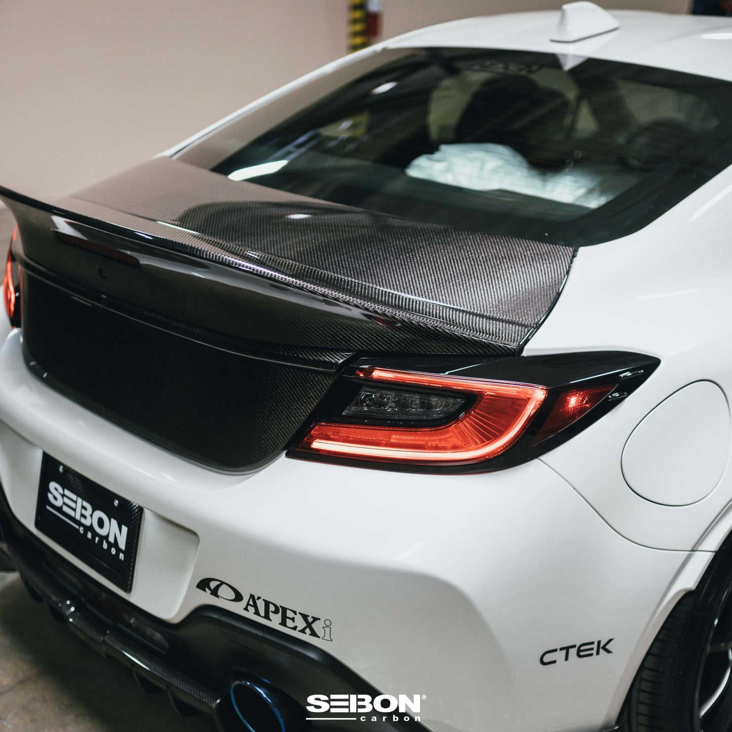 Seibon MB Carbon Fiber Rear Spoiler: Toyota GR86 & Subaru BRZ 2.4L 2022 - 2025