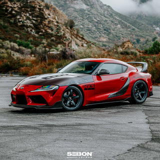 Seibon OEM Carbon Fiber Side Skirts: Toyota GR Supra 2020 - 2026