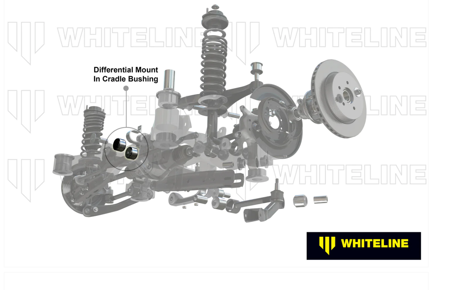 Whiteline Rear Differential Mount (In-Cradle): Scion FR-S 2013-2016; Toyota 86 2017-2018; Subaru BRZ 2013-2018