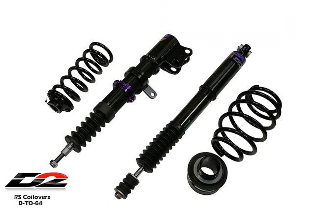 D2 Racing RS Coilovers: Scion FR-S 2013-2016; Toyota 86 2017-2020; Subaru BRZ 2013-2020