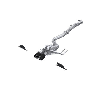 MBRP Cat Back Exhaust System (Dual Center Exit, Carbon Fiber Tips): Toyota GR Corolla 1.6L Turbo 2023 - 2024
