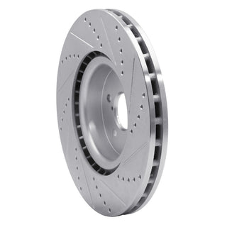 R1 Concepts Drilled & Slotted Silver Brake Rotor (FRONT LEFT): BRZ/FR-S/86 (631-13014L)