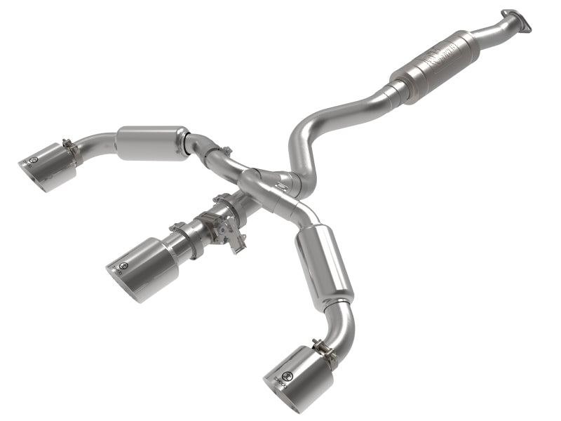 AFE Gemini XV Cat-Back Exhaust System (Polished Tips): Toyota GR Corolla 1.6L Turbo 2023 - 2024